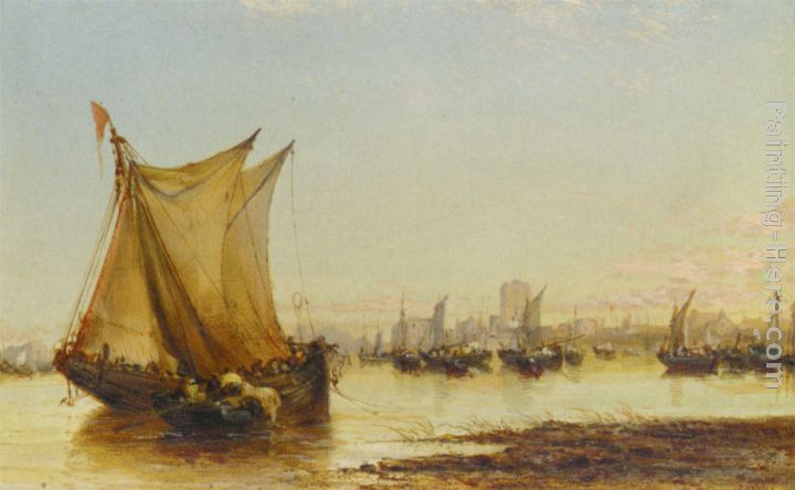 On The Coast Of Holland painting - James Webb On The Coast Of Holland art painting